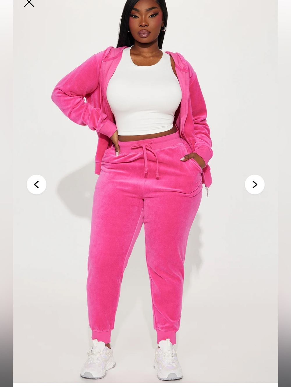 Fashion Nova Hot Pink Velour Jogger Pants. Brand new with tags